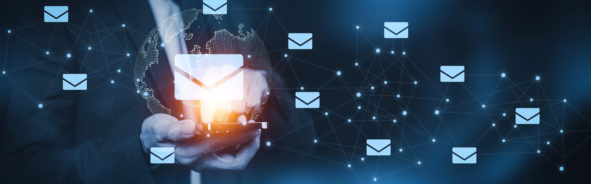 businessman,hand,pressing,smartphone,for,sending,the,e mail,from,the