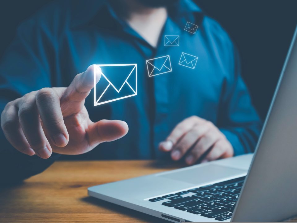 email,marketing,concept,,human,touch,on,email,and,surfing,the